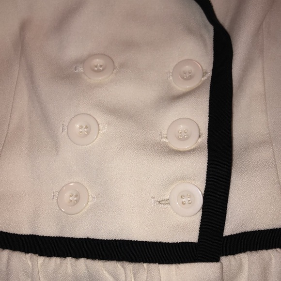 crêpe white dressy jacket with peplum perfect condition - Picture 3 of 7
